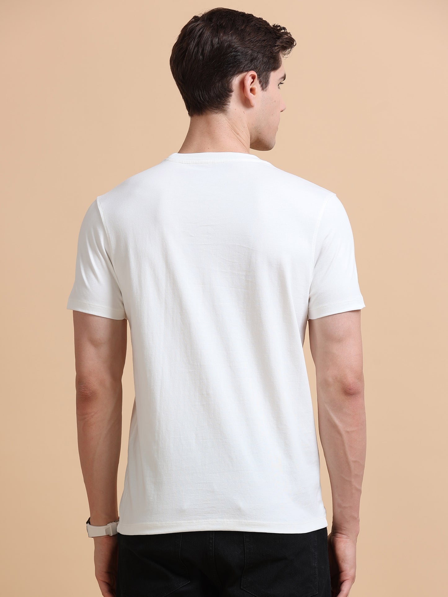 Chill printed white short sleeve Regular T-shirt