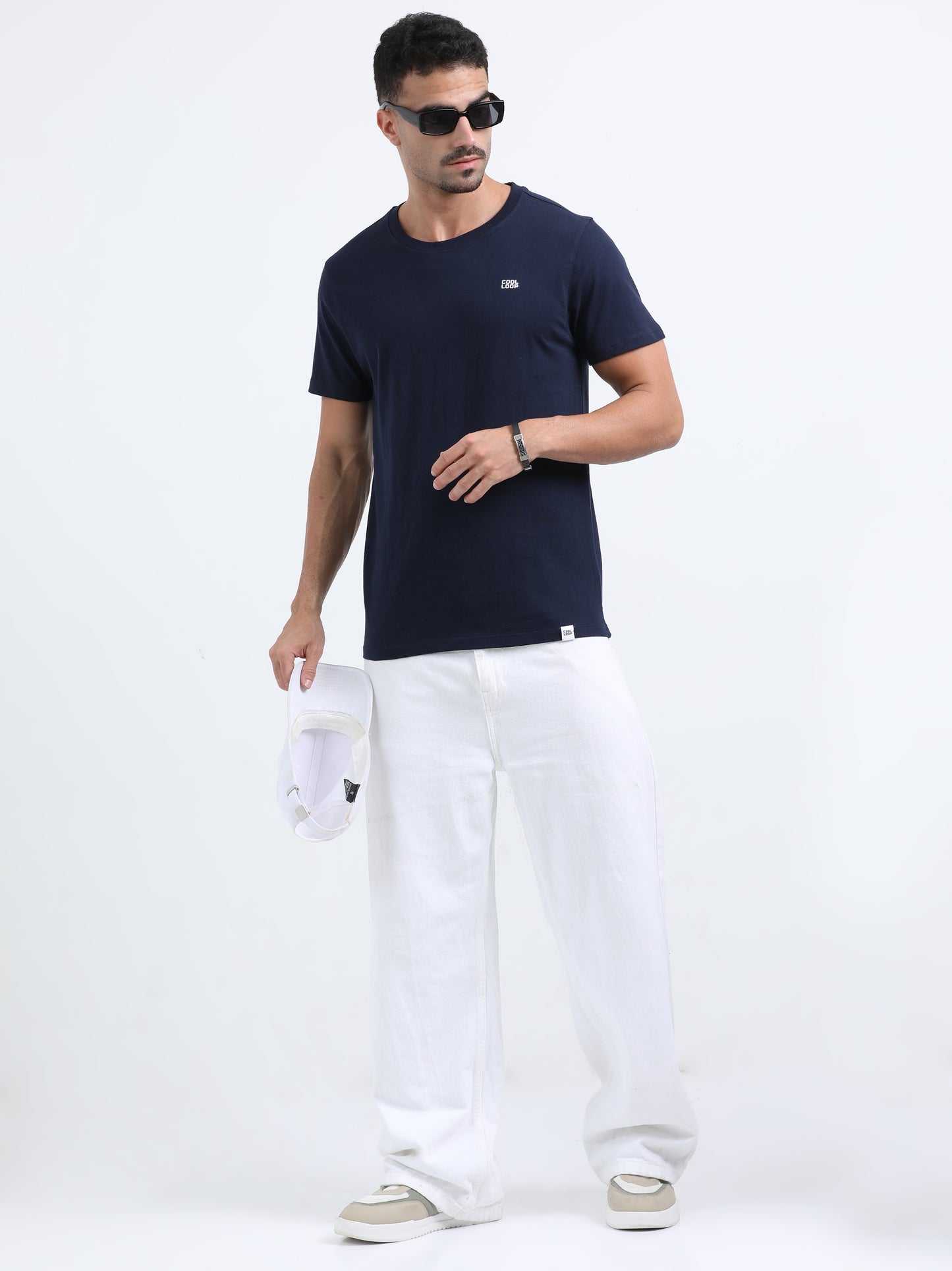 Navy short sleeve Solid regular fit T-shirt