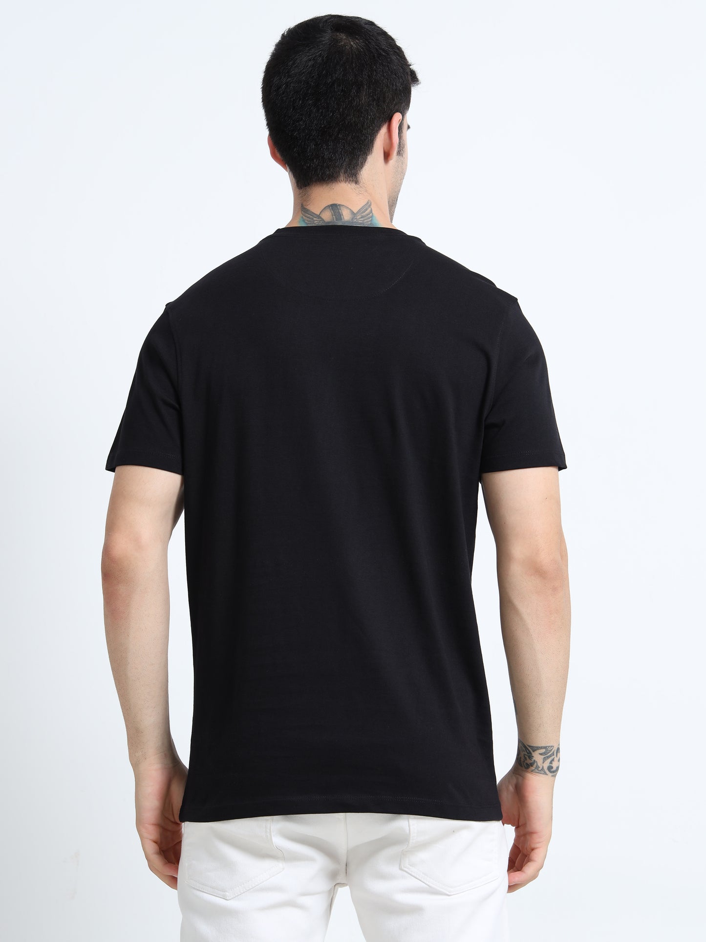 Break The Rules Printed Black short sleeve Regular T-shirt