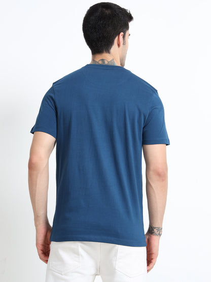 Confidence printed Petrol Green short sleeve Regular T-shirt