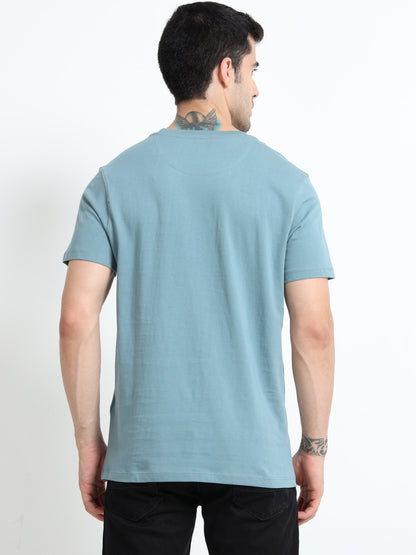 Trust Your Passion Printed Light blue short sleeve Regular T-shirt