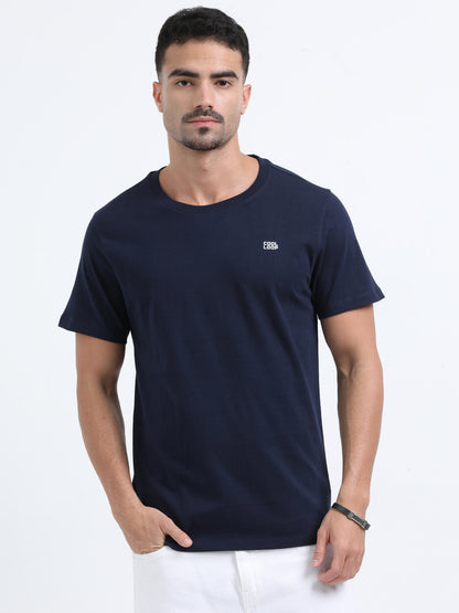 Navy short sleeve Solid regular fit T-shirt