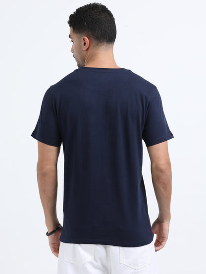 Navy short sleeve Solid regular fit T-shirt