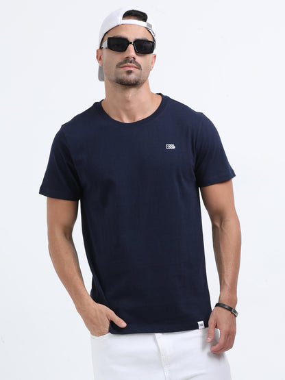 Navy short sleeve Solid regular fit T-shirt