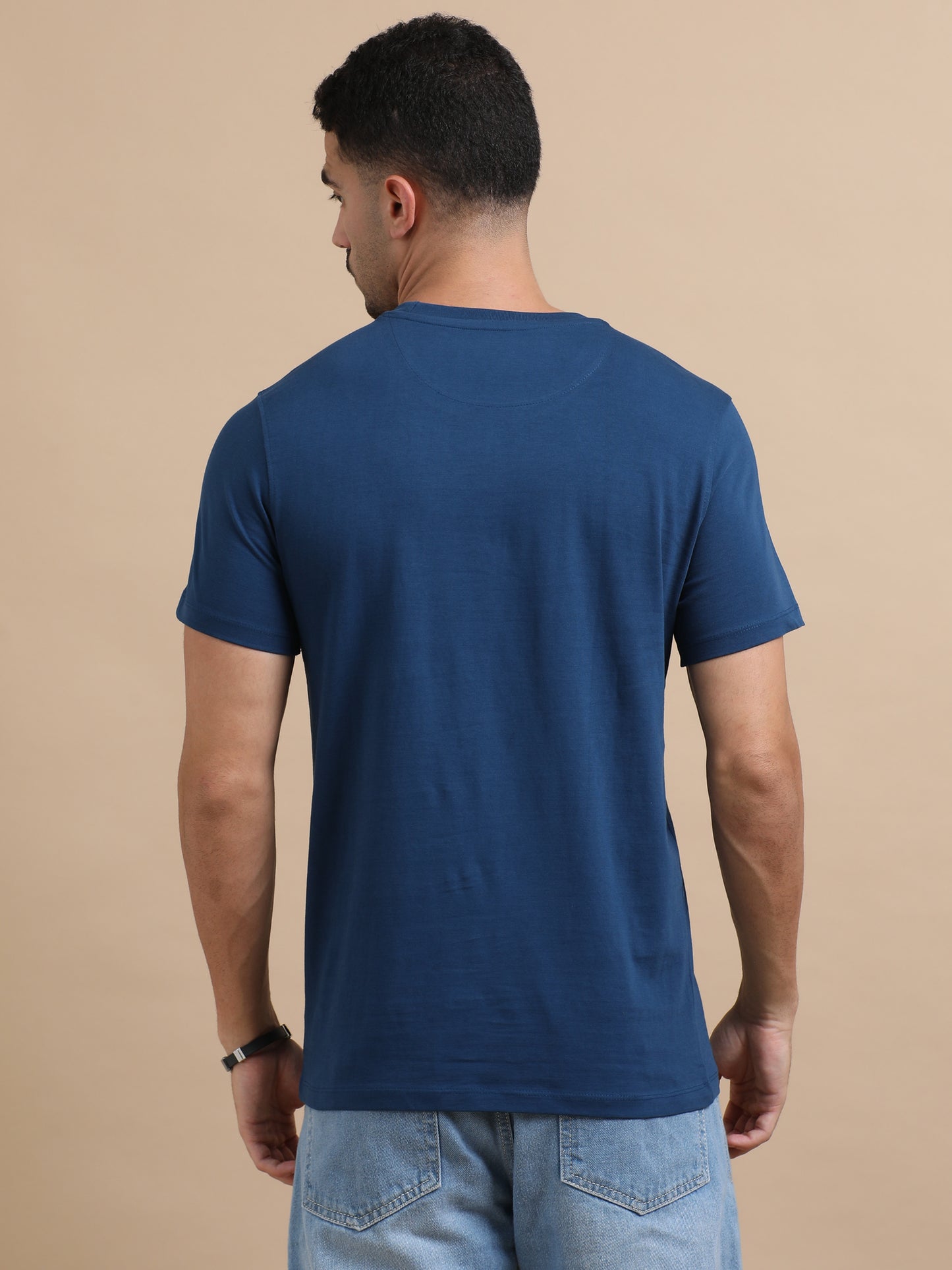 Stay Strong Printed Petrol Green short sleeve Regular T-shirt