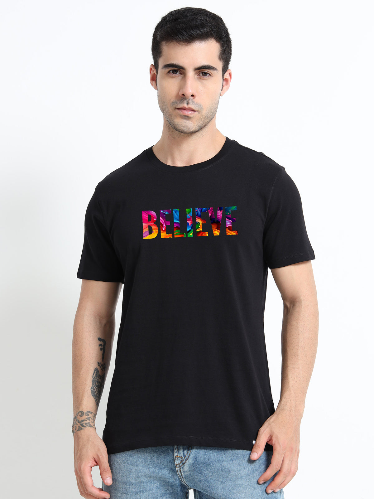 Belive printed Red short sleeve Regular T-shirt