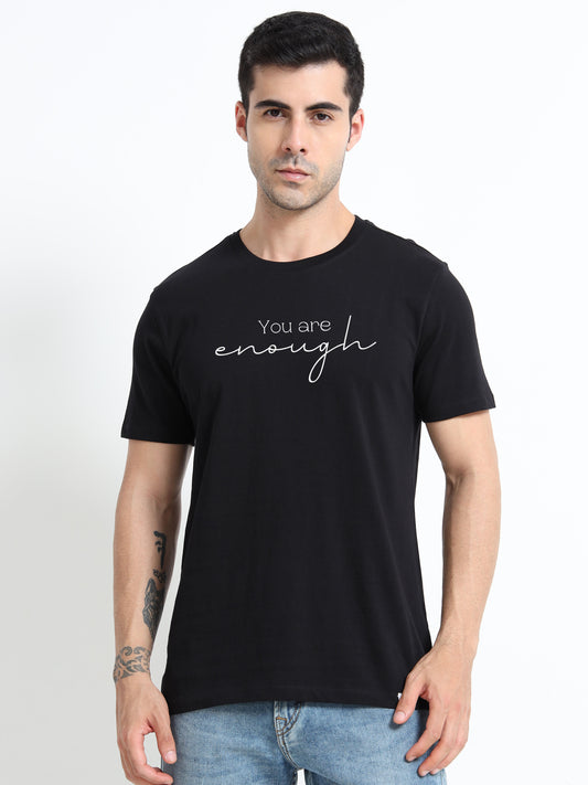 Your Are Enough printed Red short sleeve Regular T-shirt