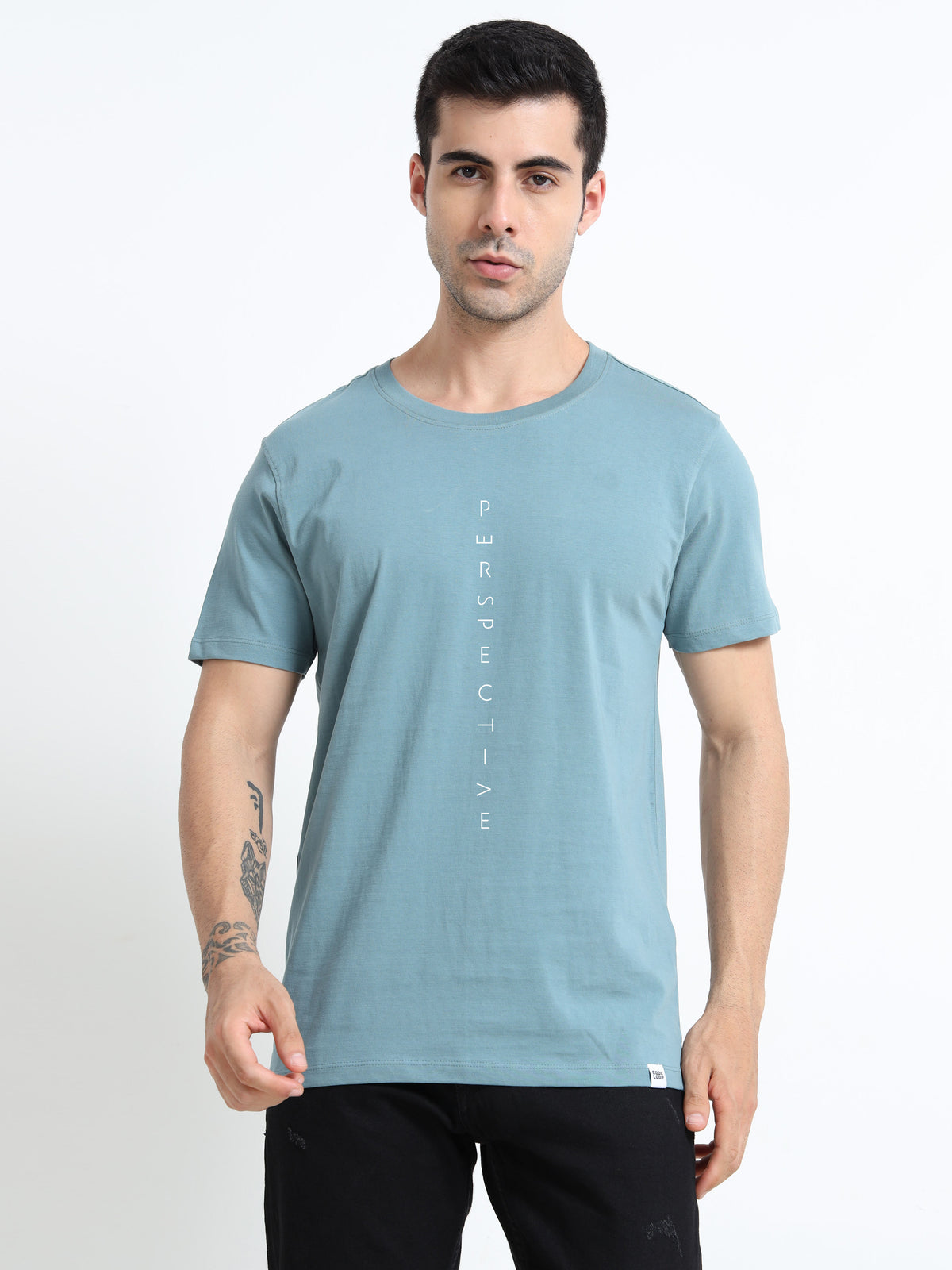 perspective printed Red short sleeve Regular T-shirt