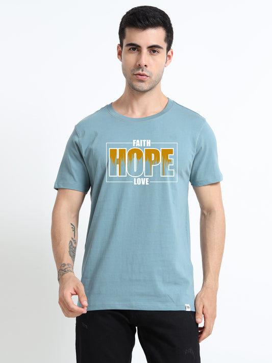Faith Hope Love printed Red short sleeve Regular T-shirt