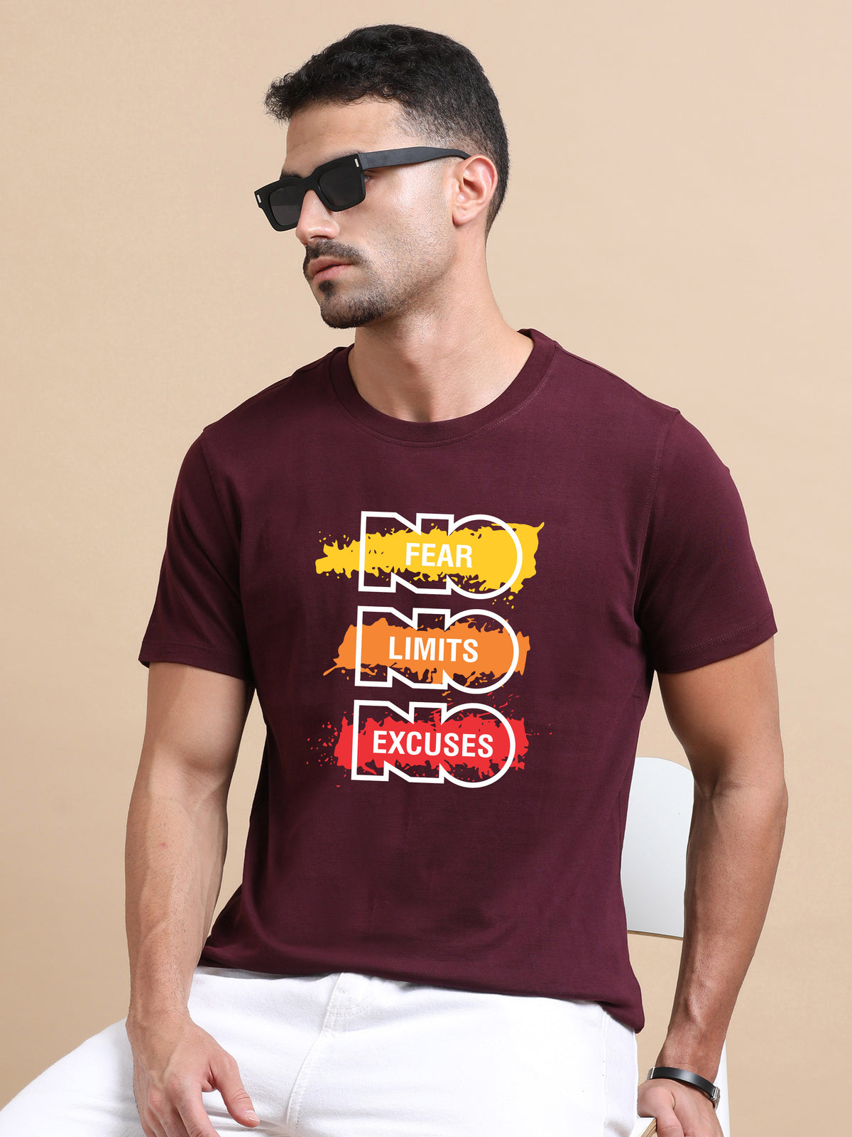 NO NO NO printed Red short sleeve Regular T-shirt