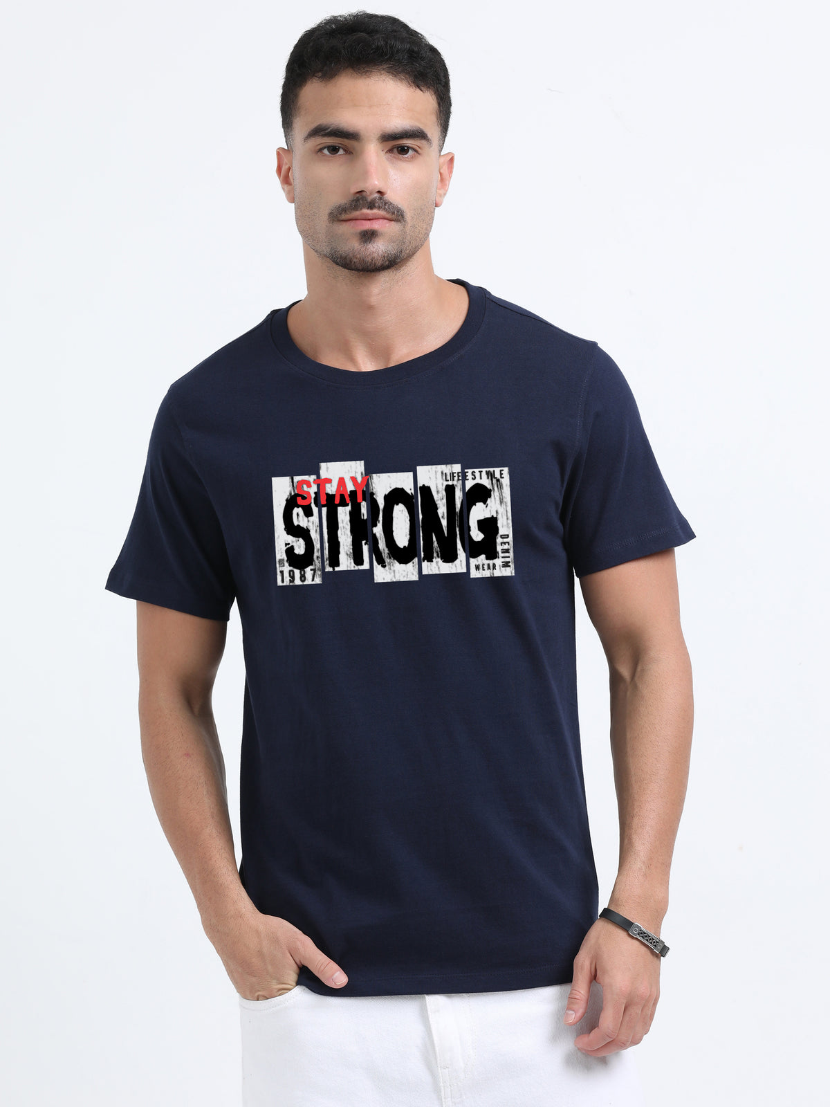 Strong printed Red short sleeve Regular T-shirt