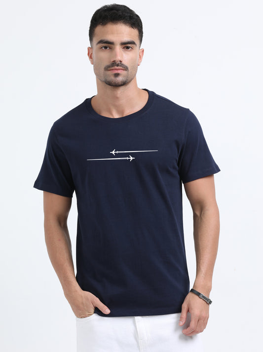 wanderlust printed Red short sleeve Regular T-shirt