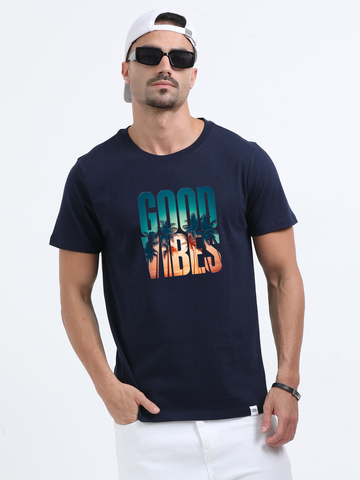 Good Vibes printed Red short sleeve Regular T-shirt
