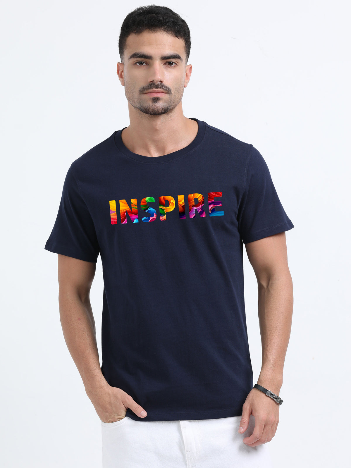 Inspire printed Red short sleeve Regular T-shirt