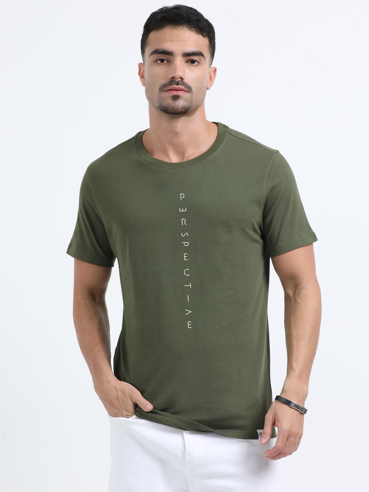 perspective printed Red short sleeve Regular T-shirt