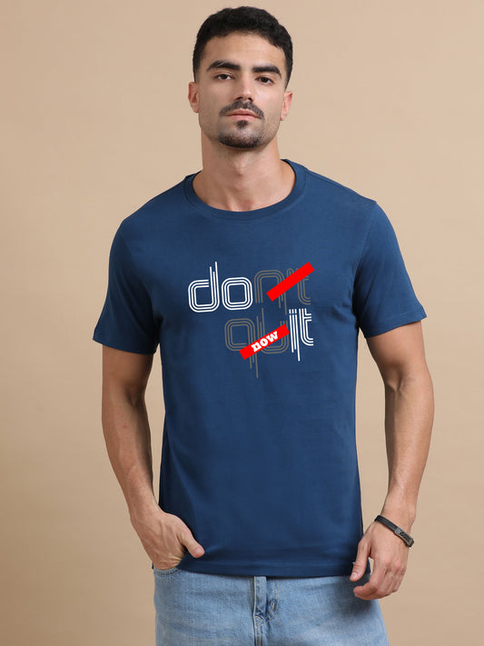 Dont Quit printed Red short sleeve Regular T-shirt